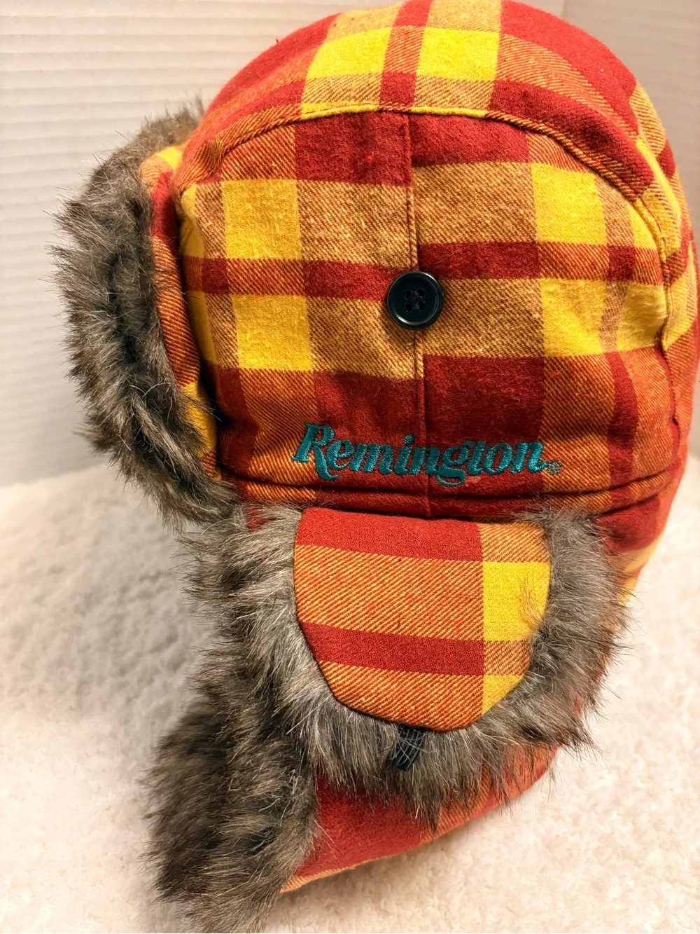 Minnesota Golden Gophers Maroon & Gold Plaid Fur Detail Trapper Adult Hat